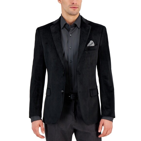 Alfani Other - Alfani Men's Slim-Fit Solid Velvet Sport Coats, Black, 42L